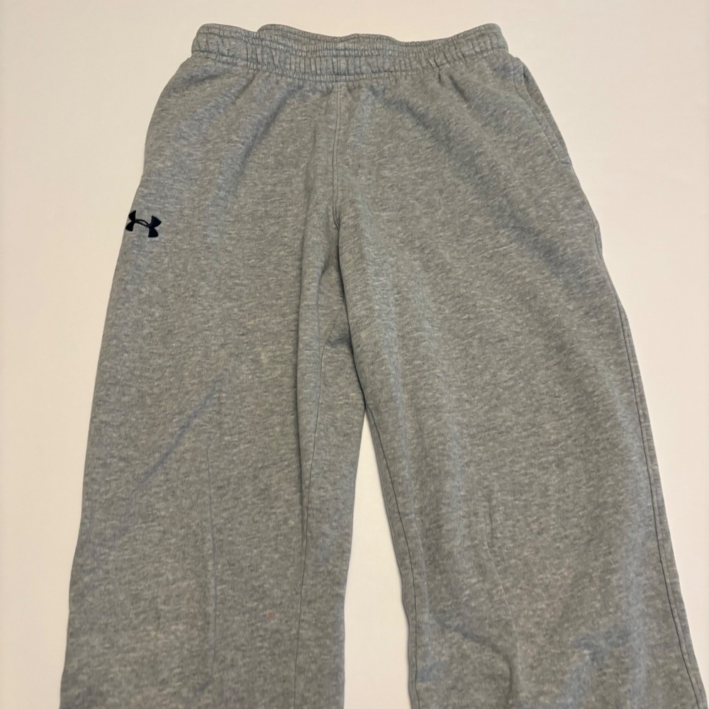 Under Armour Sweatpants Boys Size Large Gray ColdGear Loose Fit Fleece Pants